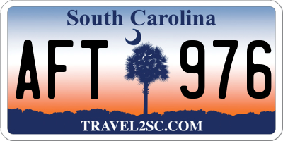 SC license plate AFT976
