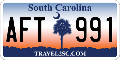 SC license plate AFT991
