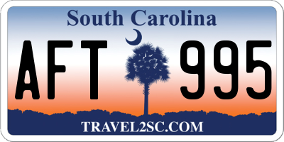 SC license plate AFT995