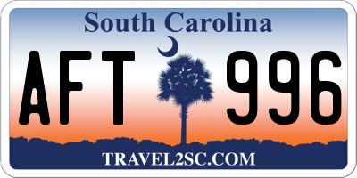 SC license plate AFT996
