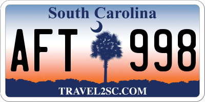 SC license plate AFT998