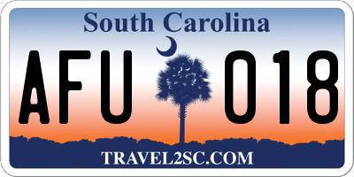 SC license plate AFU018