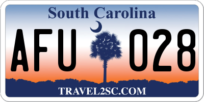 SC license plate AFU028