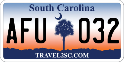 SC license plate AFU032