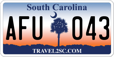 SC license plate AFU043