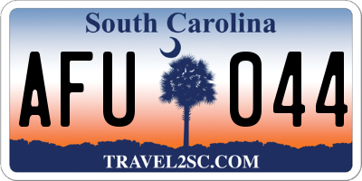 SC license plate AFU044