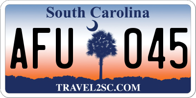 SC license plate AFU045