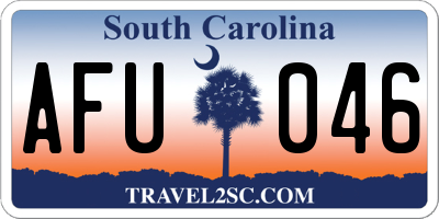 SC license plate AFU046