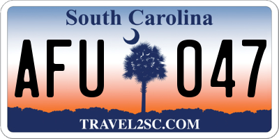 SC license plate AFU047