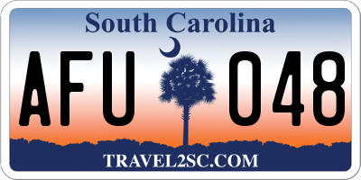 SC license plate AFU048