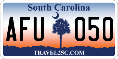 SC license plate AFU050