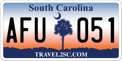 SC license plate AFU051