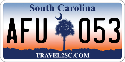 SC license plate AFU053