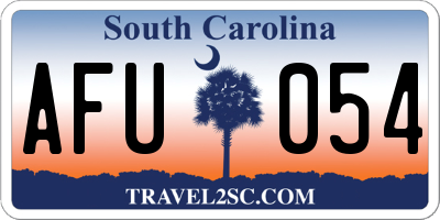 SC license plate AFU054