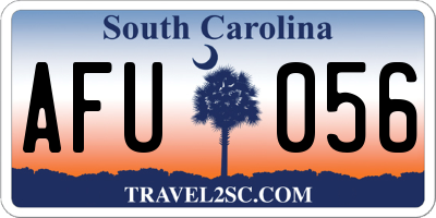 SC license plate AFU056