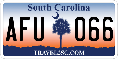 SC license plate AFU066