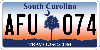 SC license plate AFU074