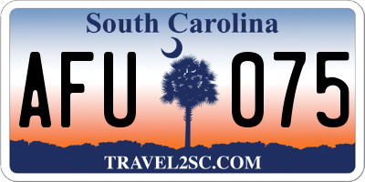 SC license plate AFU075