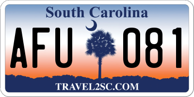 SC license plate AFU081