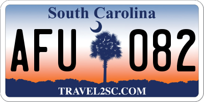 SC license plate AFU082