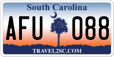 SC license plate AFU088