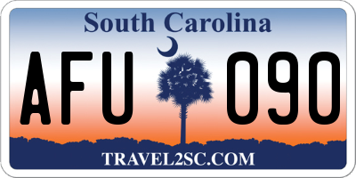 SC license plate AFU090