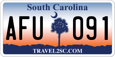 SC license plate AFU091