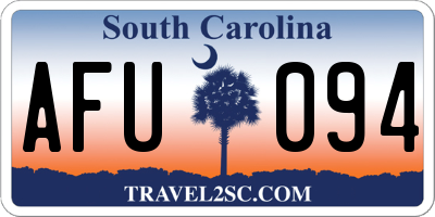 SC license plate AFU094