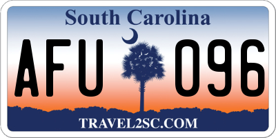 SC license plate AFU096