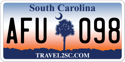 SC license plate AFU098