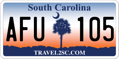 SC license plate AFU105
