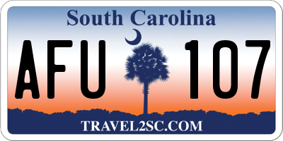 SC license plate AFU107