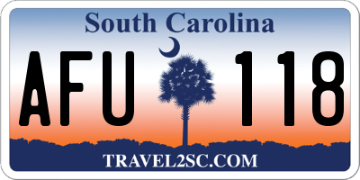 SC license plate AFU118