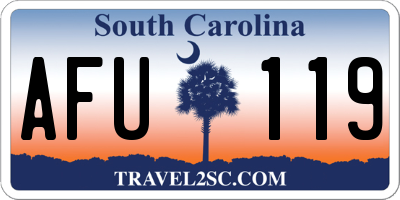 SC license plate AFU119