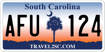 SC license plate AFU124