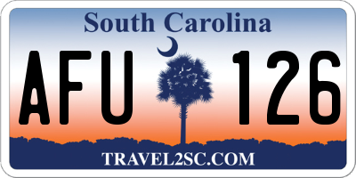 SC license plate AFU126