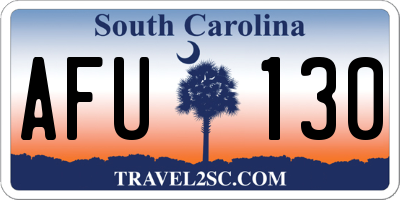 SC license plate AFU130