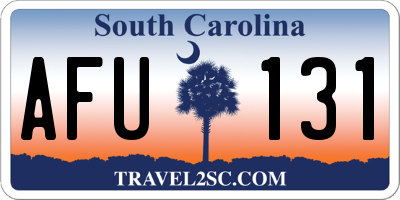 SC license plate AFU131
