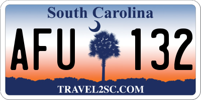 SC license plate AFU132