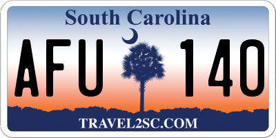 SC license plate AFU140