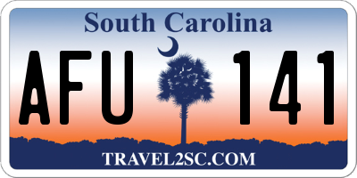 SC license plate AFU141