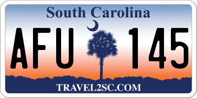 SC license plate AFU145