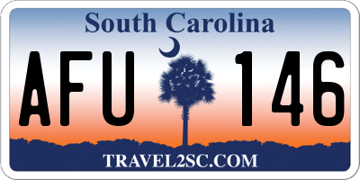 SC license plate AFU146