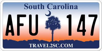 SC license plate AFU147