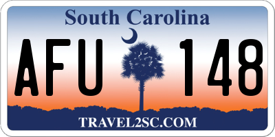SC license plate AFU148