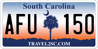 SC license plate AFU150