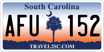 SC license plate AFU152