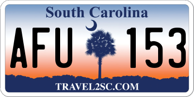 SC license plate AFU153