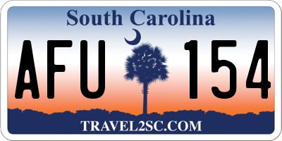 SC license plate AFU154