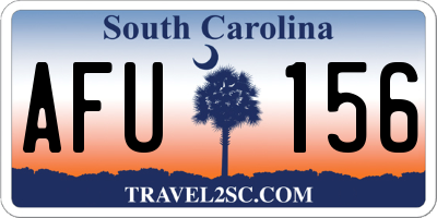 SC license plate AFU156